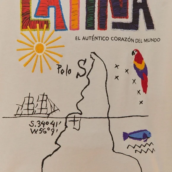 FARM Rio White Tee America Latina Off White Relaxed. - Picture 3 of 7